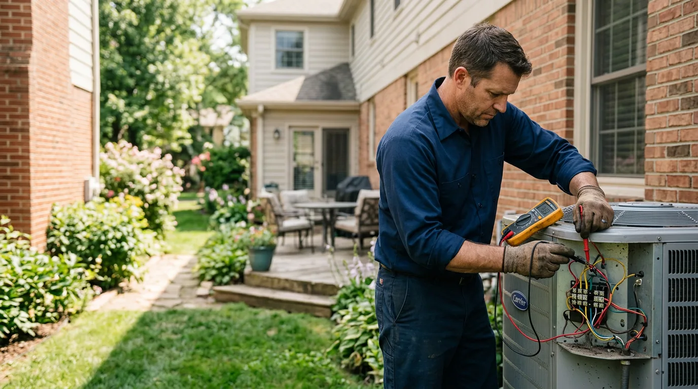 HVAC technician working near Canton Center, CT